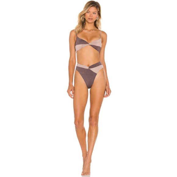 LSPACE Colorblock Shimmer Bikini SET 👙 - Picture 10 of 15